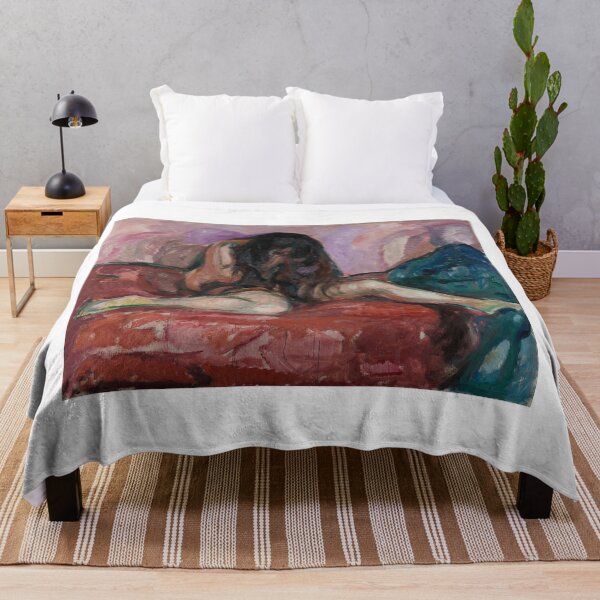 Item preview, Weeping Nude – Edvard Munch Expressionist Symbolist Painting of Sorrow and Emotional Vulnerability (1893–1895) designed and sold by Art Outlaws.