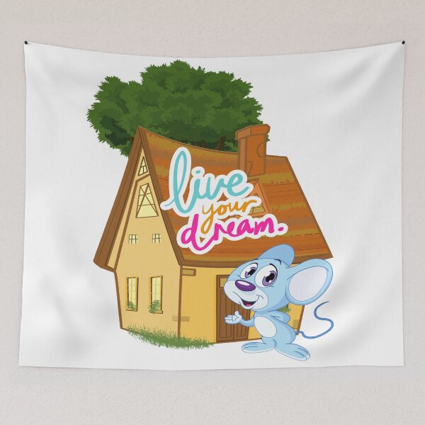Item preview, "Dream Mouse Cottage: Where Hopes Begin" designed and sold by MayaMaliStudio.