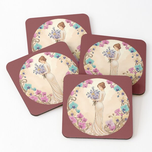 Item preview, Art Nouveau Orchid Fairy: Elegant Dream in a Wreath designed and sold by Remy-Aura.