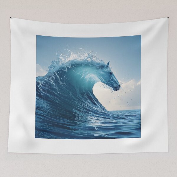 Item preview, Sculpted Ocean Wave Galloping Horse designed and sold by Wonderful Designs.