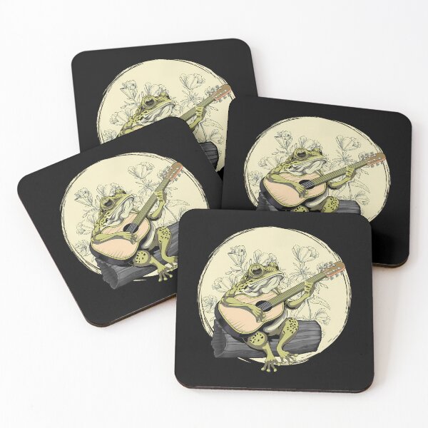 Item preview, Cottagecore Frog Playing Guitar Banjo designed and sold by jaharsenist.