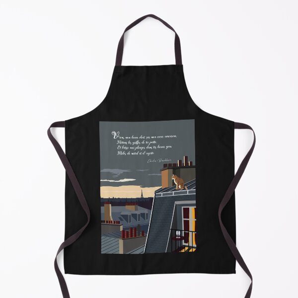 Item preview, Rooftops of Paris and Charles Baudelaire poster designed and sold by Nicolas Tremblay.