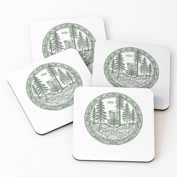Item preview, Forest Disc Golf Basket Flying Disc Course Scene designed and sold by LuminOrb.