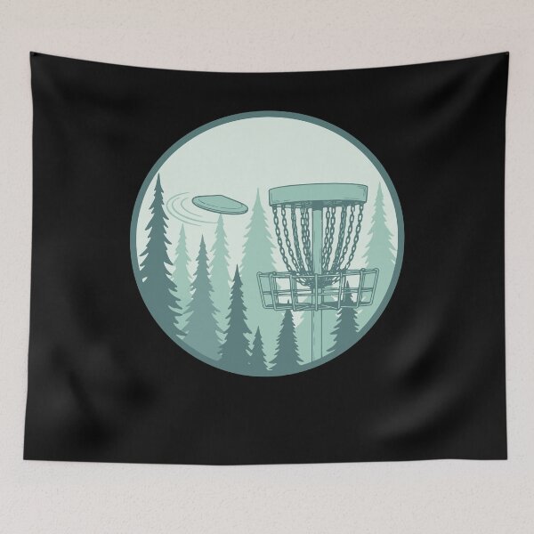 Item preview, Disc Golf Forest Scene Flying Disc Basket designed and sold by LuminOrb.