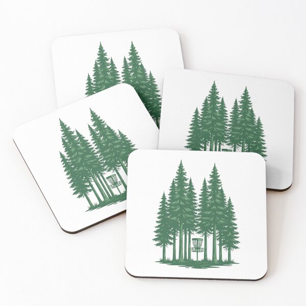 Item preview, Forest Disc Golf Basket Frisbee Golf Scene For designed and sold by LuminOrb.