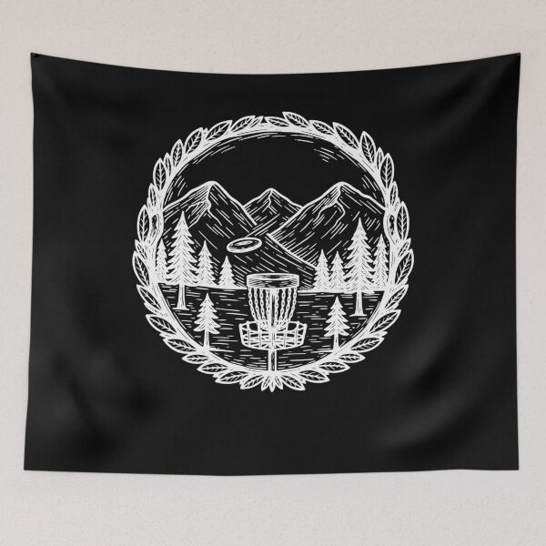 Item preview, Disc Golf Mountain Scene Flying Disc Basket designed and sold by LuminOrb.