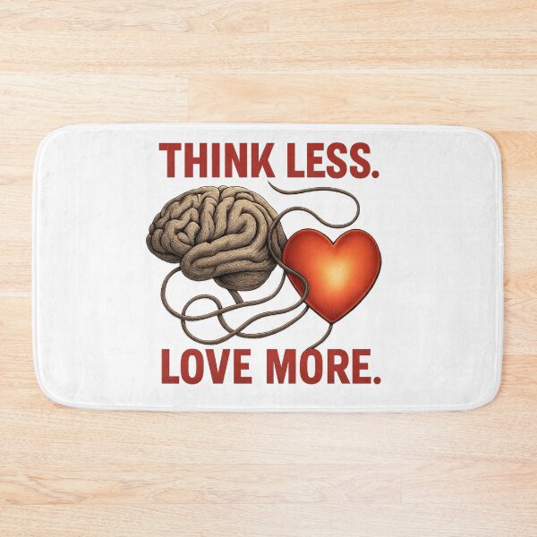 Item preview, Think Less Love More - Brain vs Heart Illustration designed and sold by MKreative Studio.