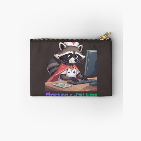 Item preview, Charting > Jail Time Funny Nurse Raccoon designed and sold by Mr-Nurse.