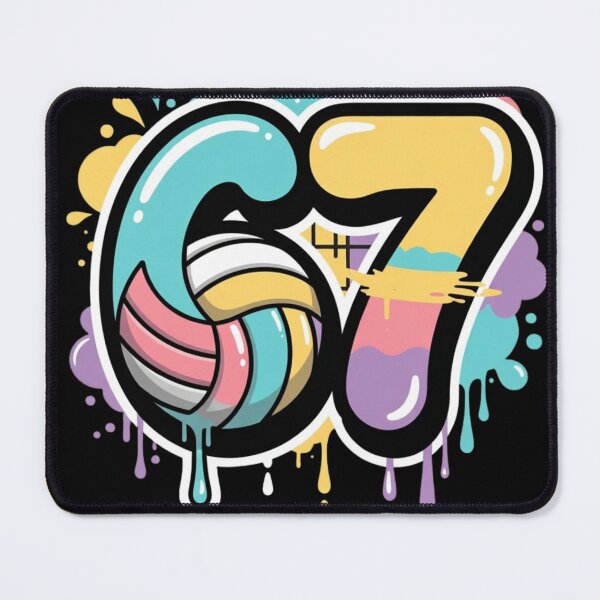 Item preview, 67 Six Seven Volleyball Gen Alpha Brainrot Meme designed and sold by GrumpySableye.