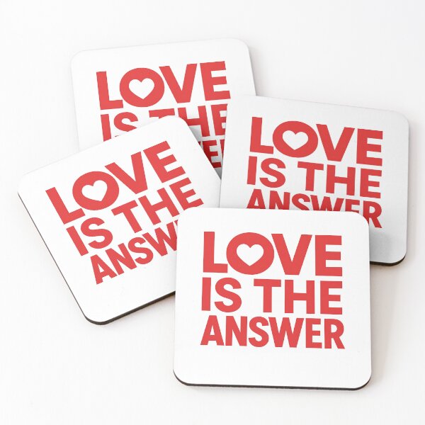 Item preview, LOVE IS THE ANSWER Bold Valentine Typography designed and sold by MKreative Studio.