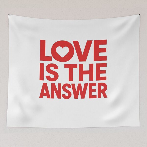 Item preview, LOVE IS THE ANSWER Bold Valentine Typography designed and sold by MKreative Studio.