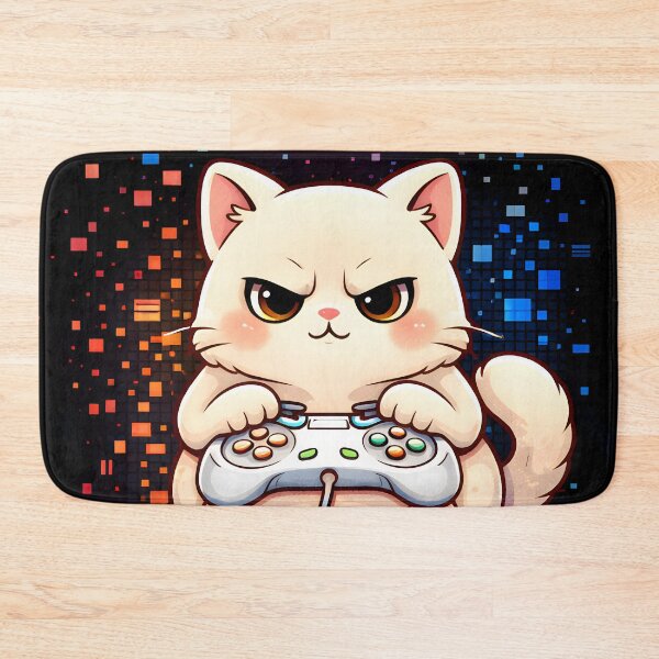 Item preview, Winners Don’t Quit – Cute Gamer Cat Quote Design designed and sold by SoulenCify.