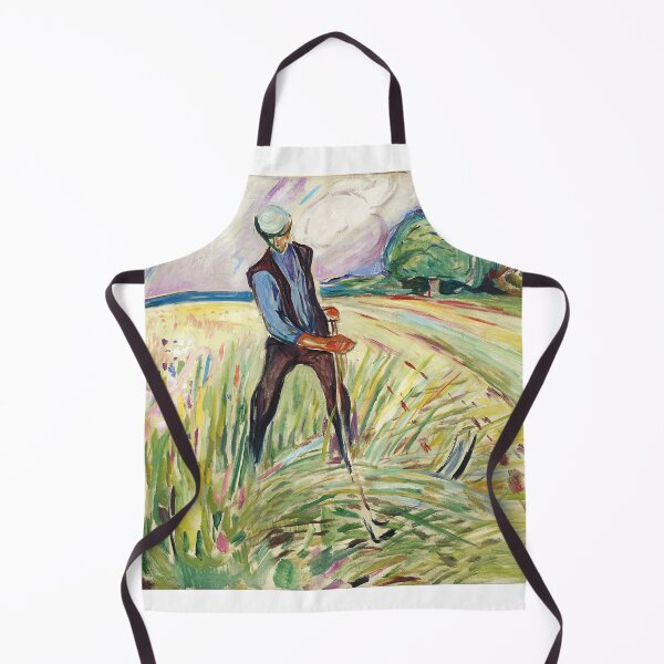 Item preview, The Haymaker – Edvard Munch Expressionist Rural Landscape Painting Depicting Labor and Nature (1901–1902) designed and sold by Art Outlaws.