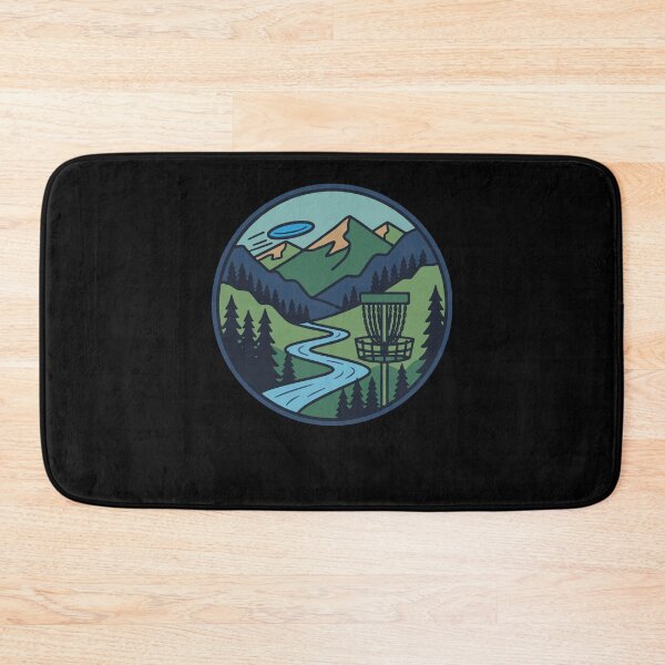 Item preview, Mountain River Disc Golf Scene Flying Disc Basket designed and sold by LuminOrb.