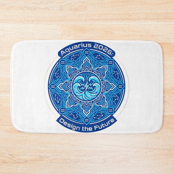 Item preview, Aquarius 2026 Zodiac Mandala Art – Innovation & Vision designed and sold by MskynextDigitalstudio.
