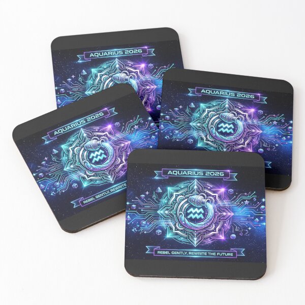 Item preview, Aquarius 2026 Tech Wave Mandala – Design the Future Zodiac Art designed and sold by MskynextDigitalstudio.