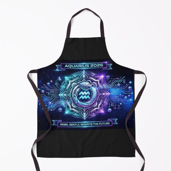 Item preview, Aquarius 2026 Tech Wave Mandala – Design the Future Zodiac Art designed and sold by MskynextDigitalstudio.
