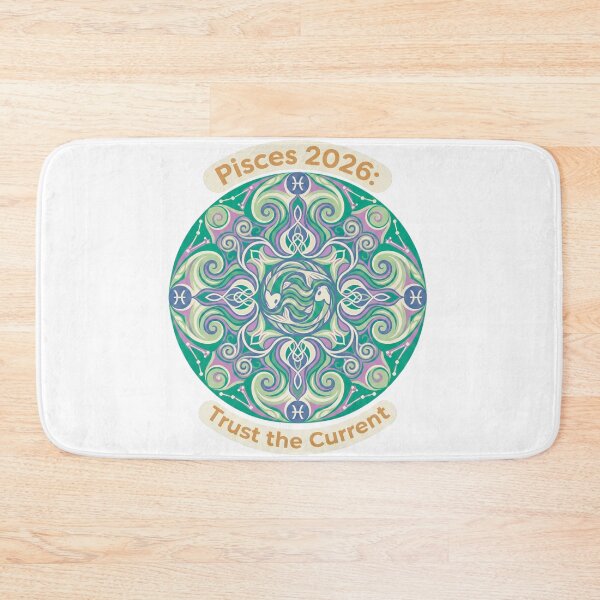 Item preview, Pisces 2026 Dreamwave Mandala – Trust the Current Zodiac Art designed and sold by MskynextDigitalstudio.