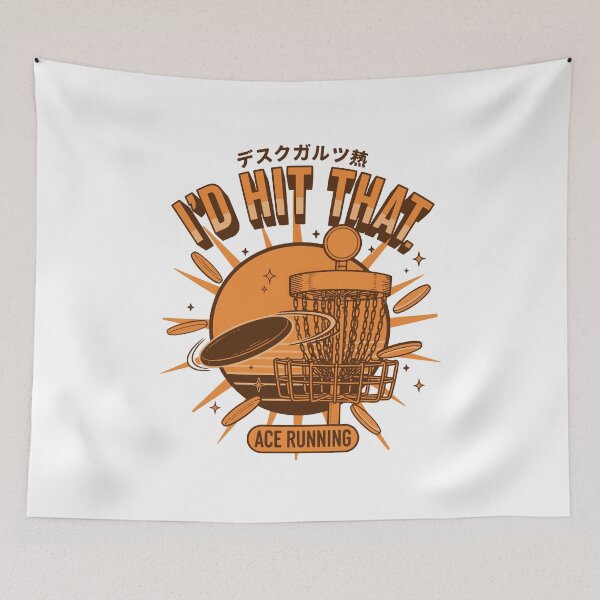 Item preview, Id Hit That Ace Running Disc Golf Scene Flying designed and sold by LuminOrb.