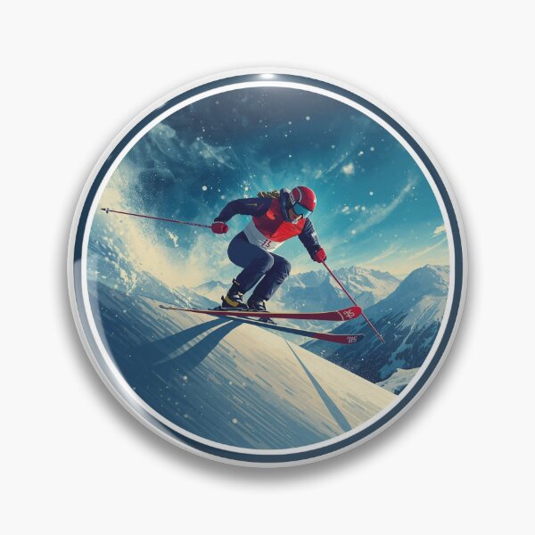 Item preview, Winter Sports Games Arena Ski Slalom Competition Sticker designed and sold by colorleafz.