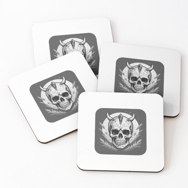 Item preview, Horned Gothic Skull Black and White designed and sold by RED-MOUSE.
