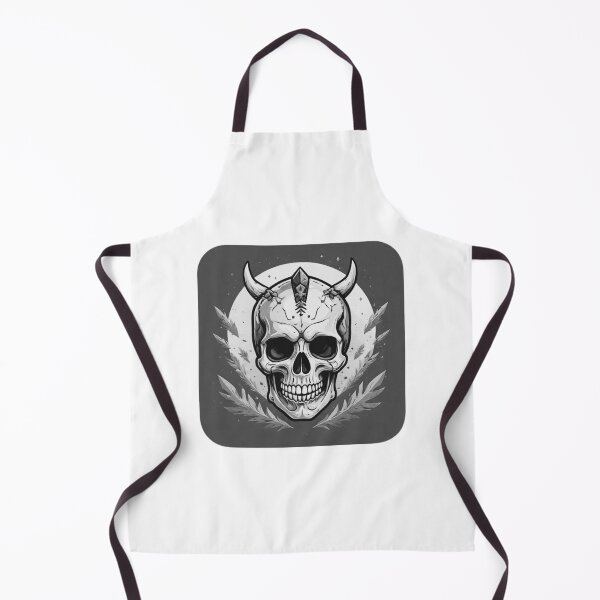 Item preview, Horned Gothic Skull Black and White designed and sold by RED-MOUSE.