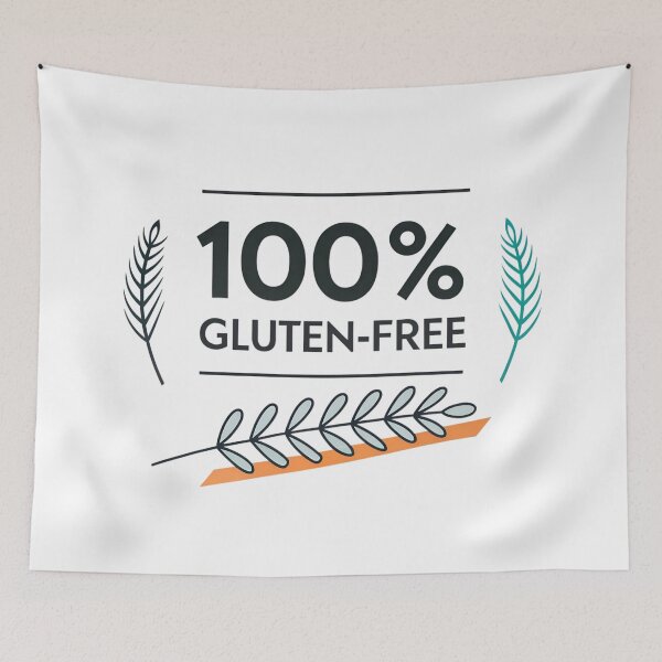 Item preview, 100% Gluten-Free Minimalist Typography Design – Modern Food Lifestyle Graphic designed and sold by VividOrganica.
