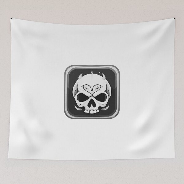 Item preview, Gothic Skull Icon Black and White designed and sold by RED-MOUSE.