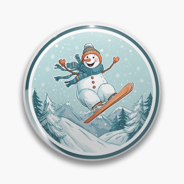 Item preview, Winter Sports Games Snowman Ski Jumping Sticker designed and sold by colorleafz.