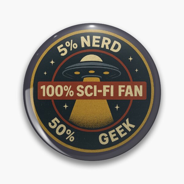 Item preview, UFO Mission Patch – Retro Sci-Fi Nerd Badge designed and sold by VoglR.