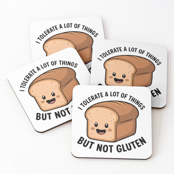 Item preview, Funny Gluten Intolerance Cartoon Bread  – “But Not Gluten” Quote Design designed and sold by VividOrganica.