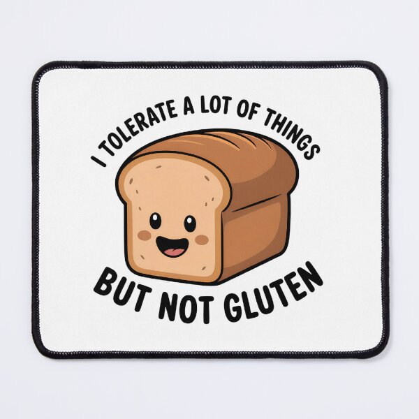 Item preview, Funny Gluten Intolerance Cartoon Bread – “But Not Gluten” Quote Design designed and sold by VividOrganica.
