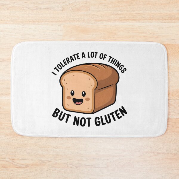 Item preview, Funny Gluten Intolerance Cartoon Bread  – “But Not Gluten” Quote Design designed and sold by VividOrganica.