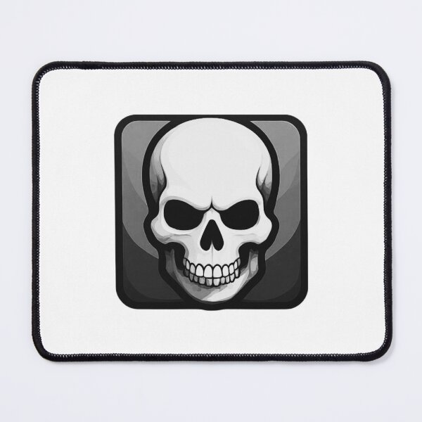Item preview, Dark Skull Square Icon Black and White designed and sold by RED-MOUSE.