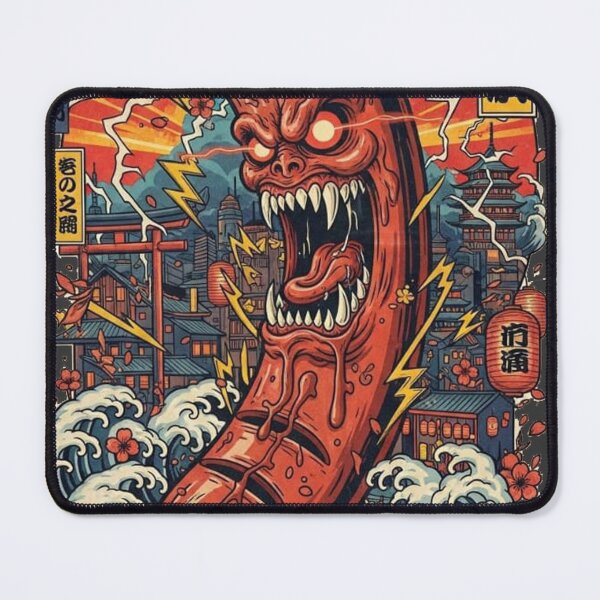 Item preview, Hot Dog Kaiju – Japanese Monster Food Art Illustration designed and sold by The True American.