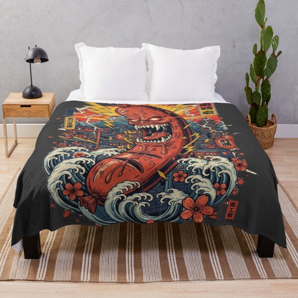 Item preview, Hot Dog Kaiju – Japanese Monster Food Art Illustration designed and sold by The True American.