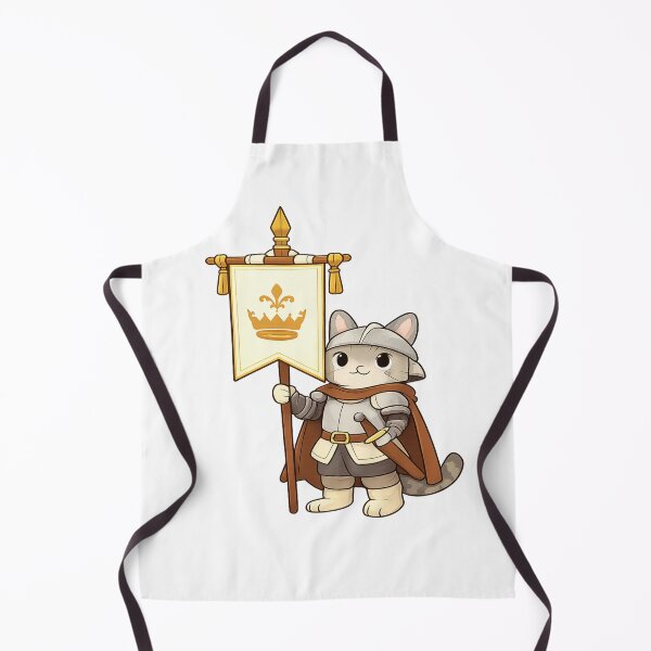 Item preview, Cat Knight with Banner – Cozy Medieval Fantasy Illustration designed and sold by CraftLum.
