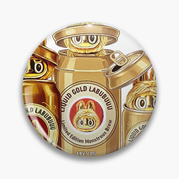 Item preview, Liquid Gold Labubuu - Limited Edition Monstrous Brew Illustration designed and sold by Hen-C-Art.