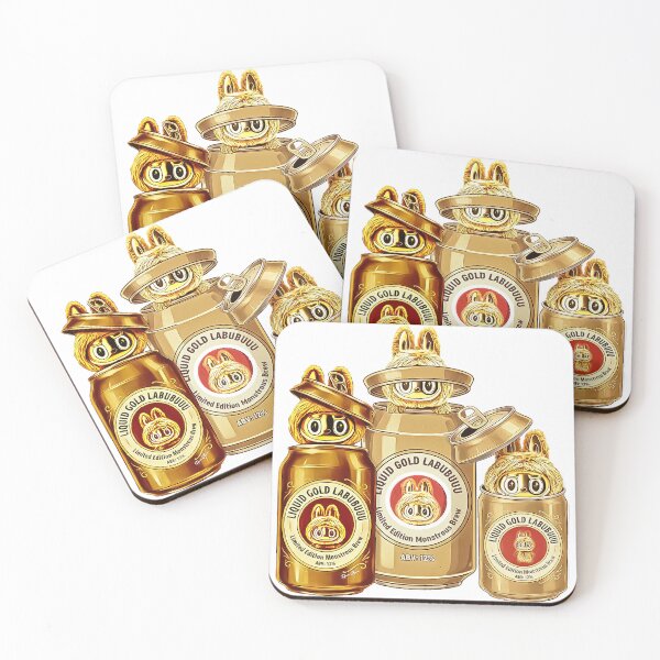 Item preview, Liquid Gold Labubuu - Limited Edition Monstrous Brew Illustration designed and sold by Hen-C-Art.