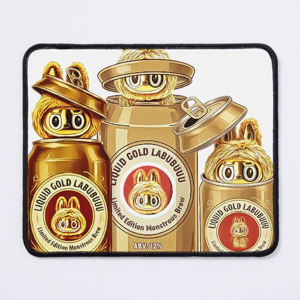Item preview, Liquid Gold Labubuu - Limited Edition Monstrous Brew Illustration designed and sold by Hen-C-Art.