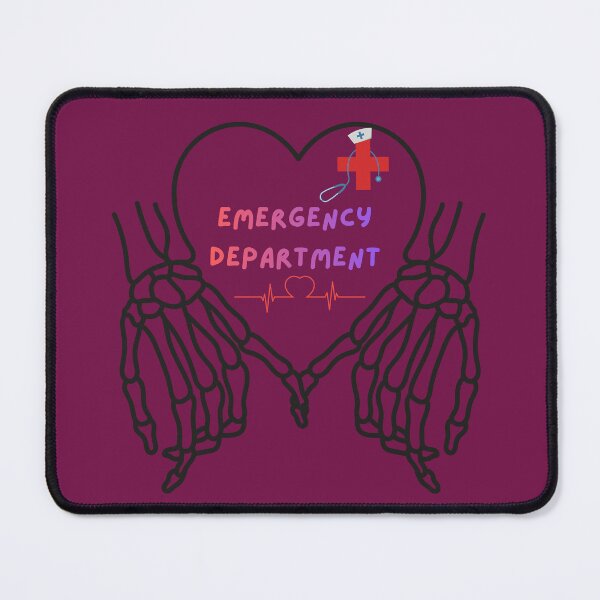 Item preview, Emergency Department Nurse Skeleton Hands Heartbeat - ER Nurse Appreciation Design designed and sold by Mr-Nurse.