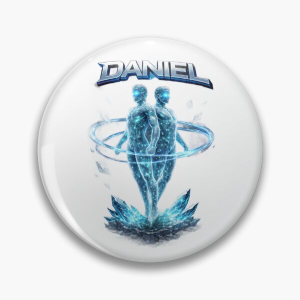 Item preview, Daniel Gemini Twins – Futuristic Zodiac Name Art Design designed and sold by AlexLineArt.