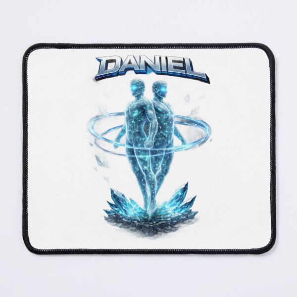 Item preview, Daniel Gemini Twins – Futuristic Zodiac Name Art Design designed and sold by AlexLineArt.