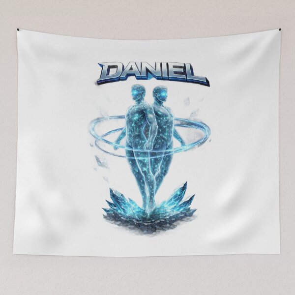 Item preview, Daniel Gemini Twins – Futuristic Zodiac Name Art Design designed and sold by AlexLineArt.