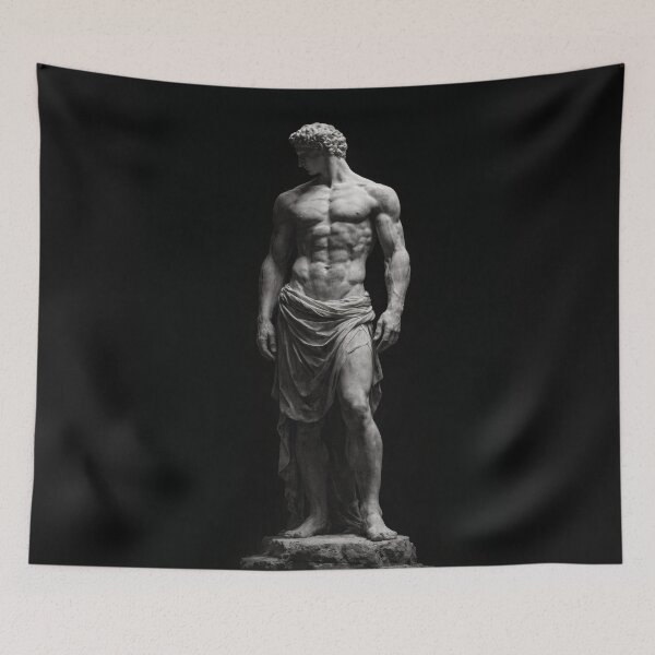 Item preview, Classical Marble Statue Art – Timeless Human Figure in Monochrome Style designed and sold by Visualynx.