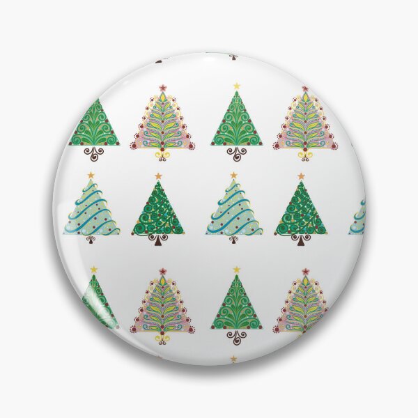 Item preview, Decorative Christmas Tree Collection with Swirling Folk Patterns designed and sold by Elizarfa.