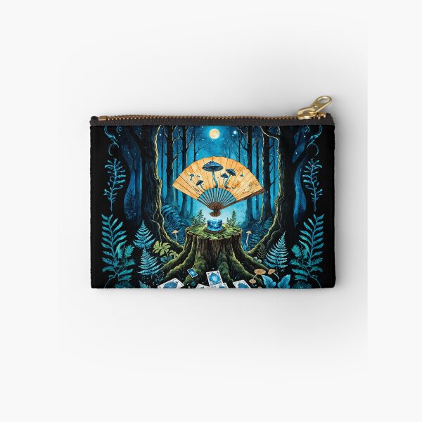 Item preview, Blue Mushroom Divination – Surreal Forest Ritual – Witchy Night Art designed and sold by IdeaSmith.