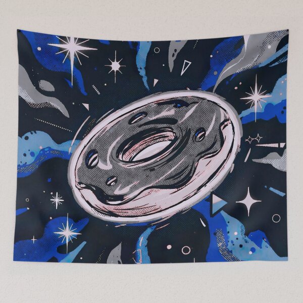 Item preview, Void Nebula Donut – Deep Blue Blacklight Glaze designed and sold by MRC4Studio.