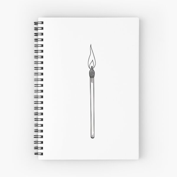 Item preview, Minimal Matchstick Flame Line Art – Vintage Symbolic Fire Illustration designed and sold by Visualynx.