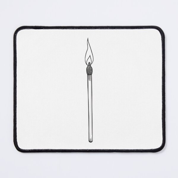 Item preview, Minimal Matchstick Flame Line Art – Vintage Symbolic Fire Illustration designed and sold by Visualynx.
